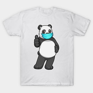 Panda with Face mask T-Shirt